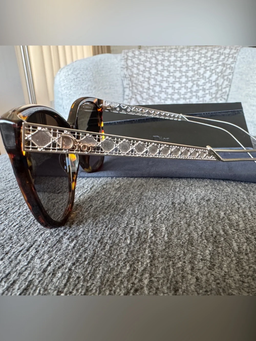 Christian Dior Women's Diorama 3/S TGY/HA Havana/Silver/Gold Sunglasses 56mm